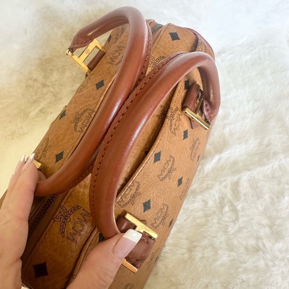MCM Cognac Visetos Satchel - Picture 7 of 15